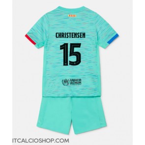 Barcelona Andreas Christensen #15 Terza Maglia Bambino 2023-24 Manica Corta (+ Pantaloni corti)
